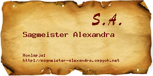 Sagmeister Alexandra névjegykártya